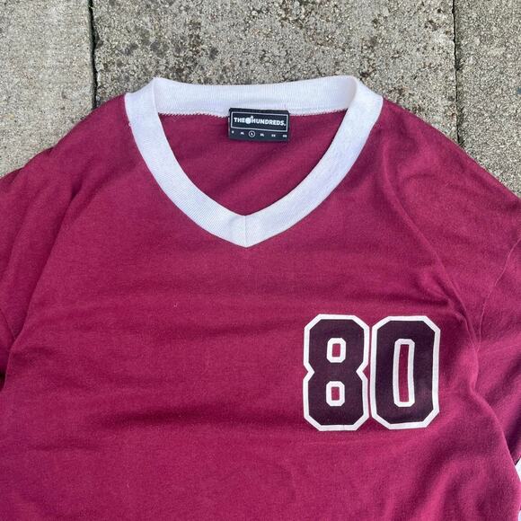 The Hundreds Club Y2K Red Long Sleeve Streetwear Shirt - Picture 3 of 6